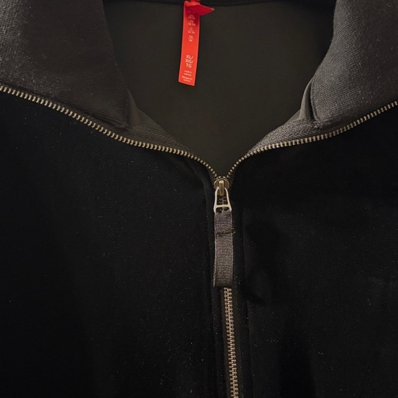 Spanx EUC Velour Quarter Zip Big Collared Jacket size XL - Picture 6 of 8